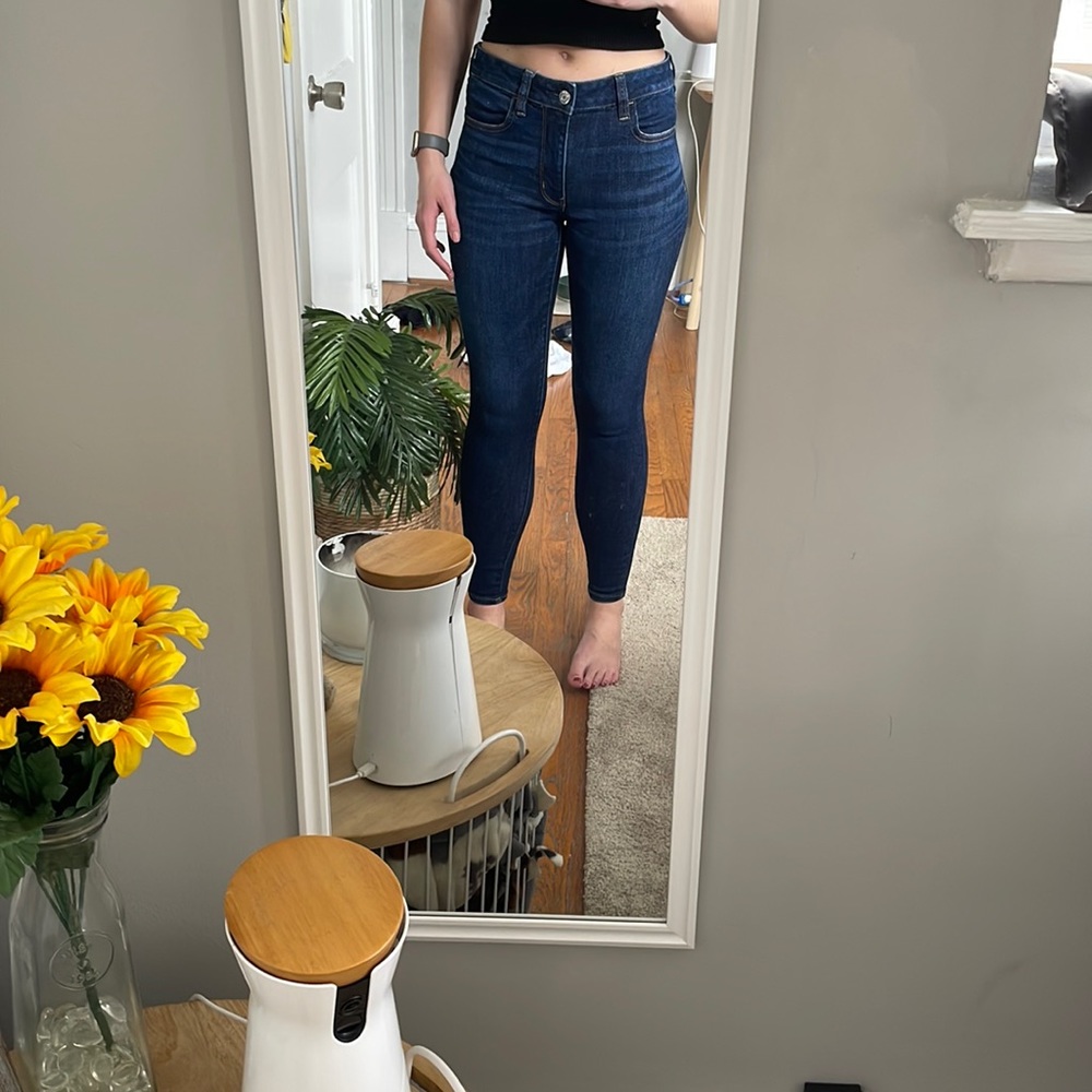 american eagle dark wash jeans
